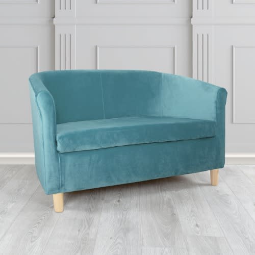 Double Fabric Seaters Sofa Tub - Light Blue Armchair/ Bucket Chair