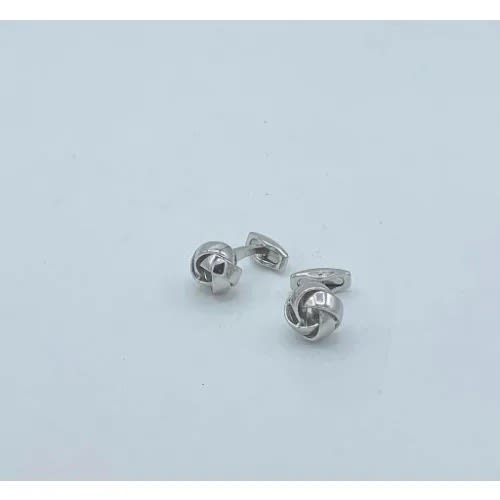 Knitted Inspired Men's Cufflinks - Silver