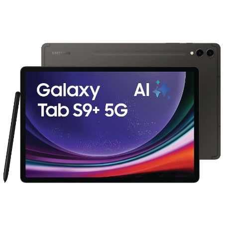 Galaxy Tab S9 Plus 5G - 12.4" - 512GB ROM - 12GB RAM - Single Nano SIM - 10090mAh - Graphite