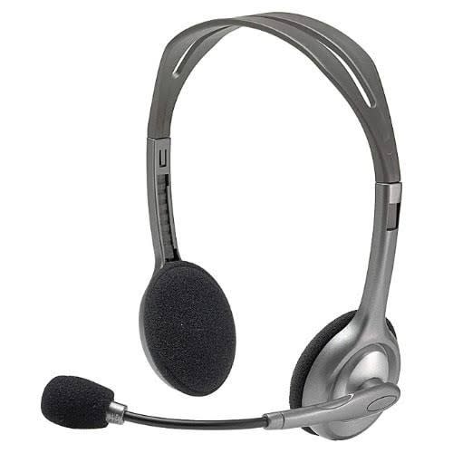 H110 Stereo Headset, Dual 3.5mm Jacks, Noise-cancelling Mic