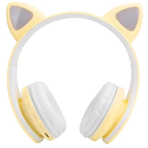 P47m Cat Ear Wireless Bluetooth Headphones - Yellow