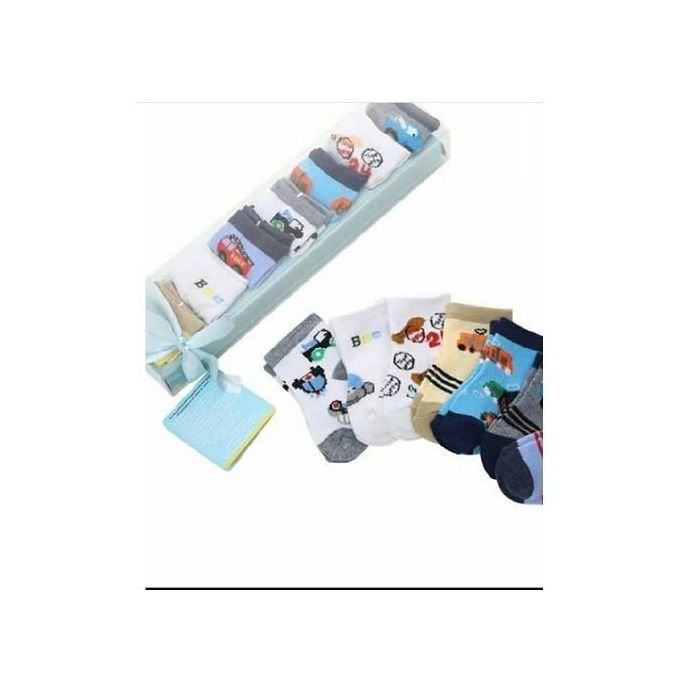 Baby Unisex 7 In 1 Gift Set Socks 0-6months