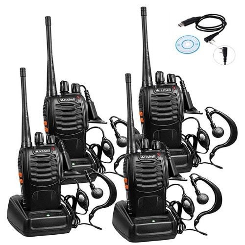 Walkie Talkie Two Way Radio Bf-888s With Earpiece 4-pcs