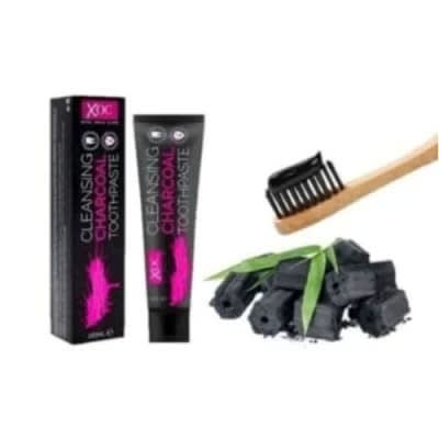 Cleansing Charcoal Toothpaste - 100ml + Toothbrush For Teeth Whitening