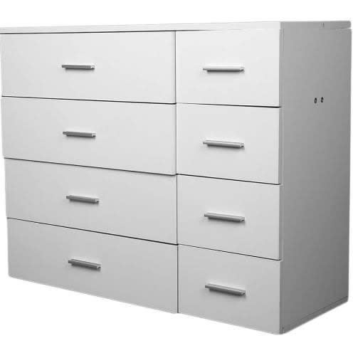 White 4+4 Drawer Simple Modern Storage Cabinet - 890 X 350 X 735mm