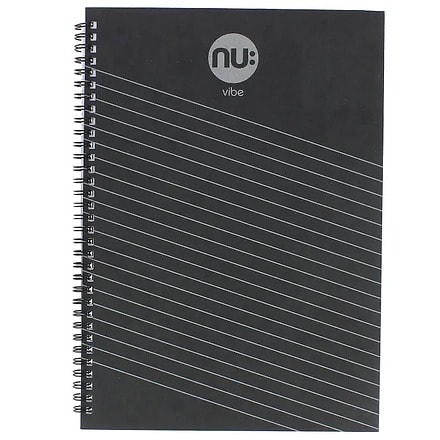 NU - Vibe Stripe A4 Notebook - 50 Pages - Black