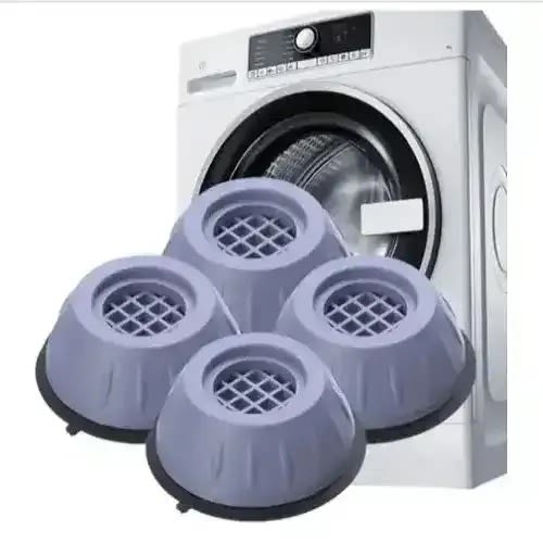 Anti-vibration Washing Machine & Fridge Stand Pad With Suction - 4 Pieces