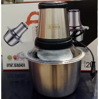 Electric Food Processor & Yam Pounder - 2 Litres - Silver