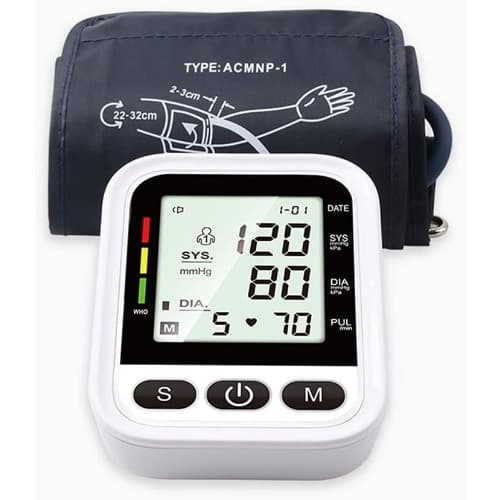 Digital Arm Automatic Blood Pressure Monitor Meter - Tonometer Gauge Portable Bp-6V