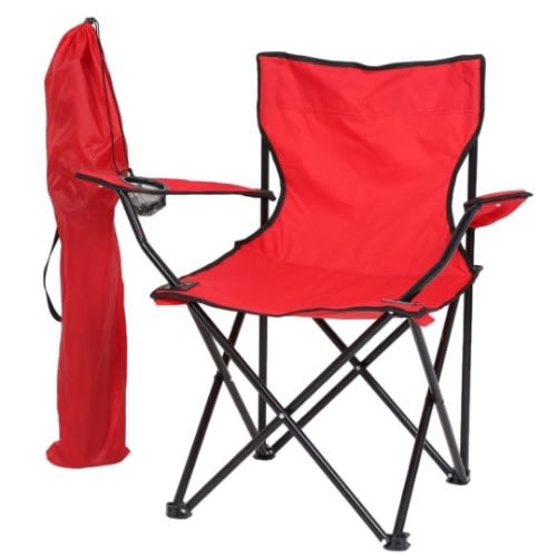 Foldable Outdoor Beach And Camping Chair - Red