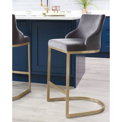 Comfy Kitchen/bar Stool - Set Of 2 - Grey