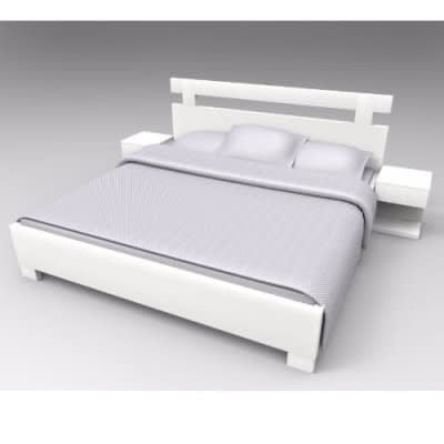 Mandy White 6ft X 6ft Bedframe + Free Bedspread & 2 Pillows