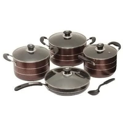 Non-stick Cooking Pot Set With Frying Pan - Set Of 4 With Spoon