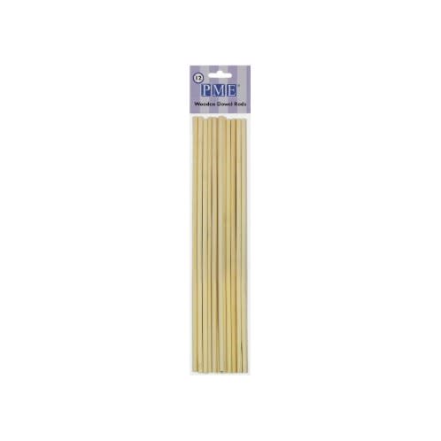 12" Bamboo Skewer Wooden Dowel Rods - Pack Of 12