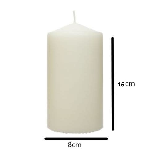 Single Wax Alter Candle - Pillar Large - 15cm X 8cm