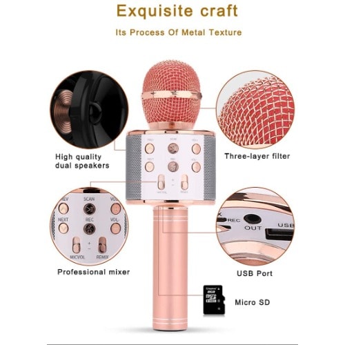 Wireless Karaoke Bluetooth Microphone Hifi Speaker