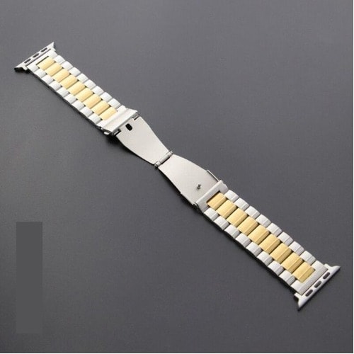Classic Stainless Steel Strap For iWatch - 42/44/45/49mm - Silver/Gold