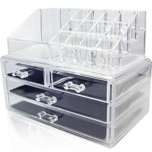 Stackable Transparent And Professional Makeup Box & Organizer