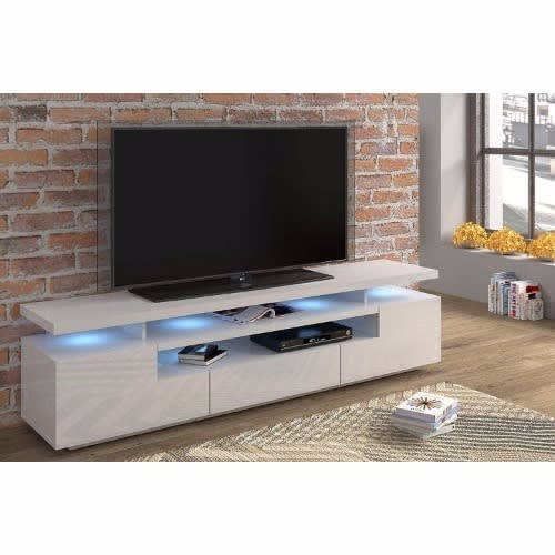 Manhattan Comfort Vanderbilt Tv Stand - White Gloss 7ft