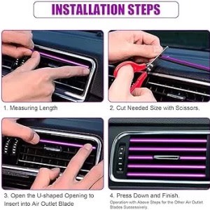 Universal Car Air Conditioner Outlet Vent Decoration - 10pcs
