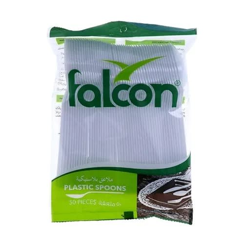 Disposable Plastic Spoons  - 50-piece - White