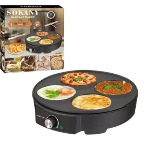 Sokany Crepe And Pancake Machine - 1200w - Black