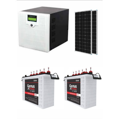 Afripower 2kva Inverter System With 2 Units 230ah Genus Tubular Battery /2 Solar Panels