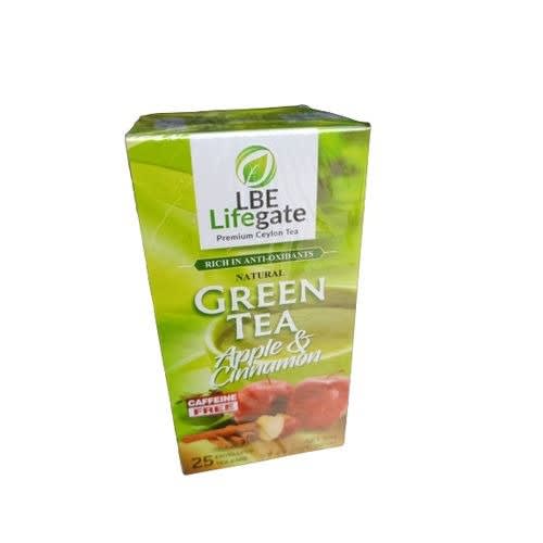 Lifegate Natural Green Tea With Apple And Cinnamon Tea- 25 Teabags