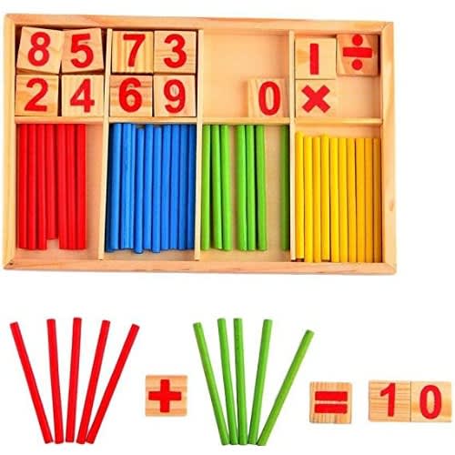 Counting Sticks Education Wooden Toys Montessori Materials Ages3+
