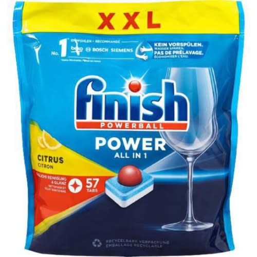 Finish Powerball Power All In One Citrus Tablets - 57 Tablets