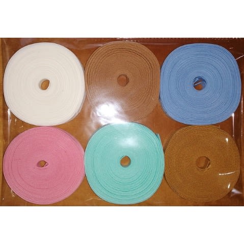 12mm 12 Bias Binding Tape - 6 Assorted Colours - Mint Pink Palette