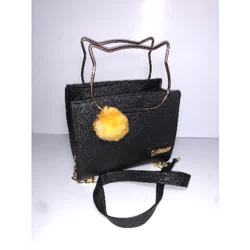 Ladies Handbag - Black and Yellow