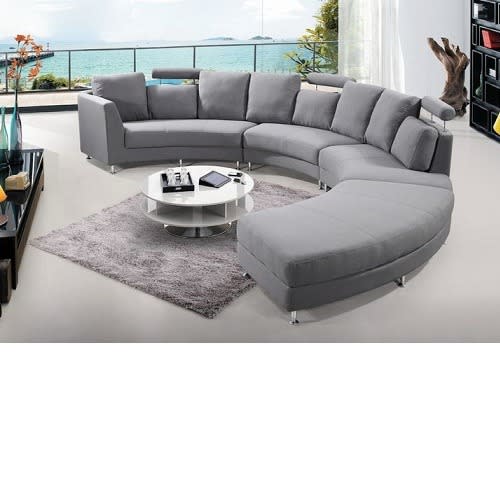 C-curved Sofa Set - Grey