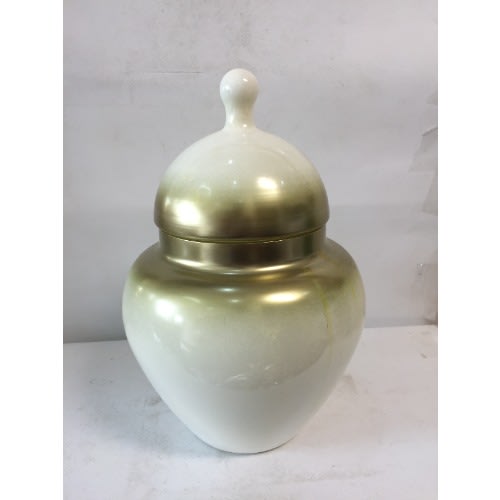 White And Gold Pot