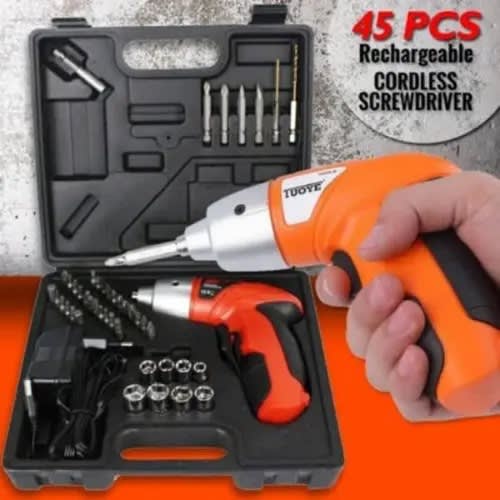 Tuoye Electric Cordless Screwdriver Drilling Machine -45Pieces
