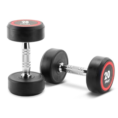 D2250.20 Pro Round Head Rubber Dumbbell 20kg