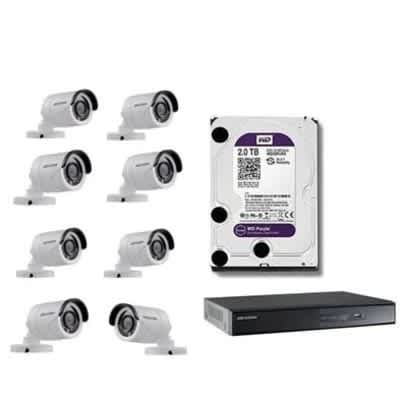 Hikvision 8-channel Turbo Hd Dvr 1080p + Hd 1080p Ir Bullet Camera - 3.6mm + Hdd Sata Hard