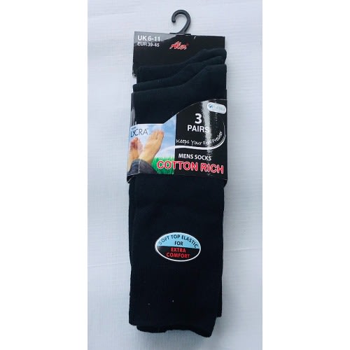 Men's 3 Pack Cotton Socks