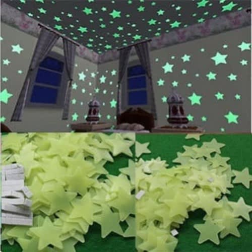 Glow In The Dark Luminous Wall Stickers -100/pack