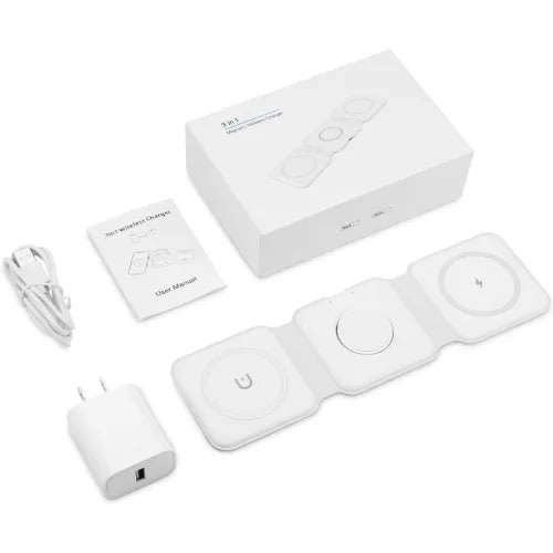 3 In 1 Foldable Wireless Charging Station For Apple Devices Magnetic Charger