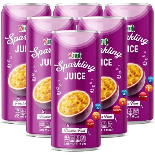 Vinut Sparkling Fruit Juice Passion Fruit - 330ml X 12