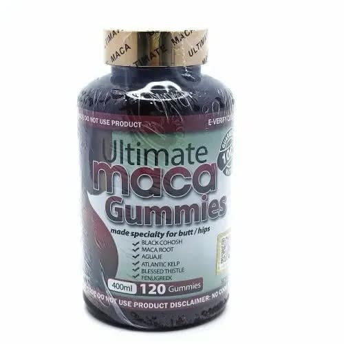 Ultimate Maca Gummies Natural Big Butt And Hip Enhancement 400ml  - 120 Gummies