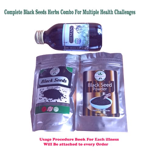 Blackseed Oil + Black Seeds Powder + Fresh Blackseeds  Combo