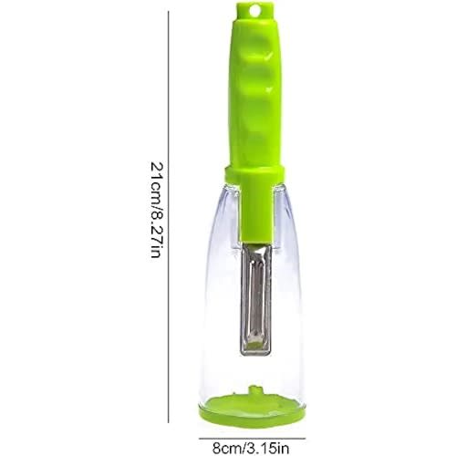 Fruit & Vegetable Peeler With Handle & Storage Container - 21 X 8cm