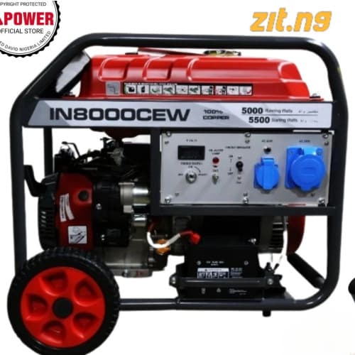 5.5kva 100% Copper Key Start Generator | In8000cew