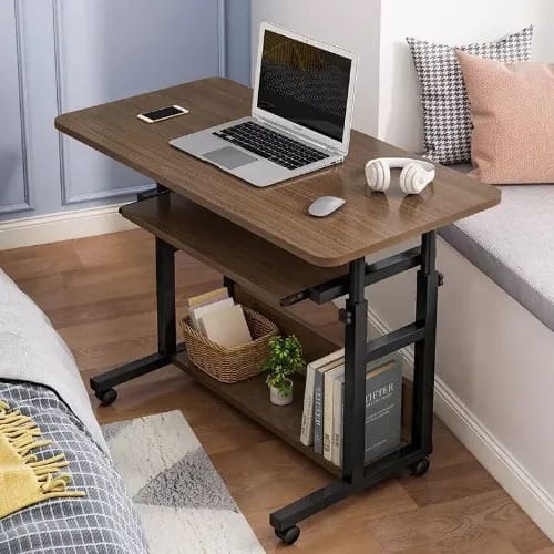 Adjustable Height Laptop - Desktop Table With Keyboard Drawer