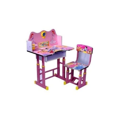 Princess Children's Study Table And Chair Set - Pink