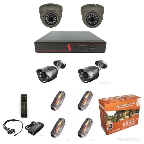 CCTV 4 Channels Bullet And Dome Camera System