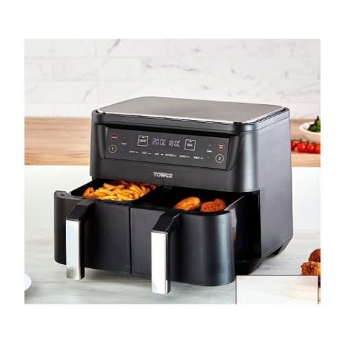 Dual Basket Digital Air Fryer - 8L - 2400w
