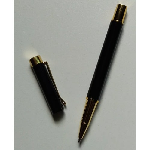 Blue Ink Ballpoint Pen - Black